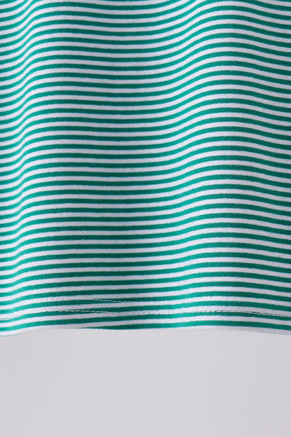Green Stripe Polo Set