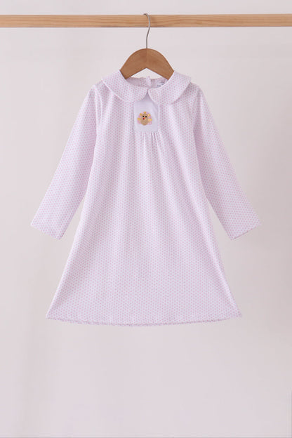 Pink dot turkey embroidery dress