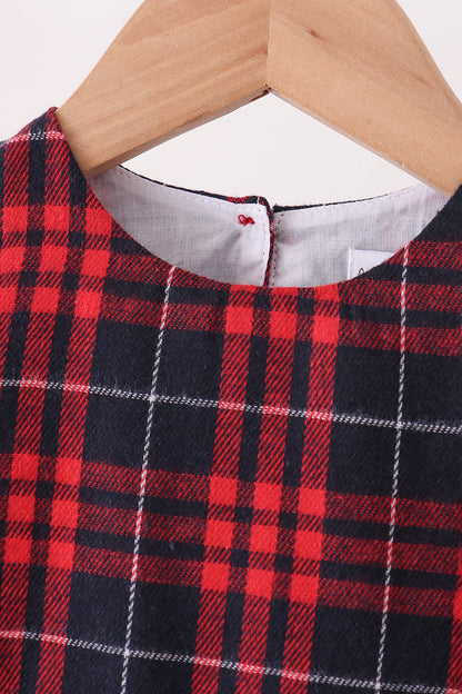 Red plaid dress