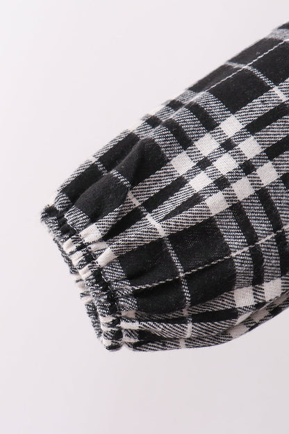 Black&white plaid dress