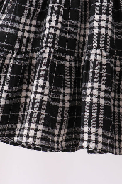 Black&white plaid dress