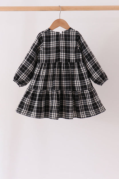Black&white plaid dress