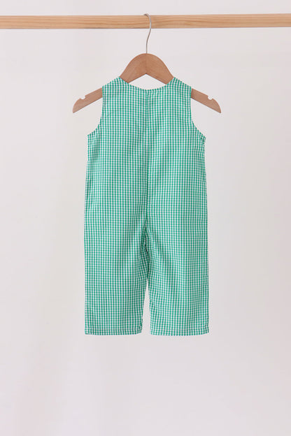 Green gingerbread embroidery gingham jonjon