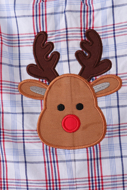 Blue plaid deer reversible jonjon