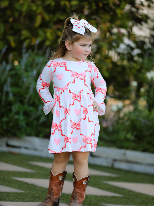 Valentine's Day Milk Silk Girls Dress