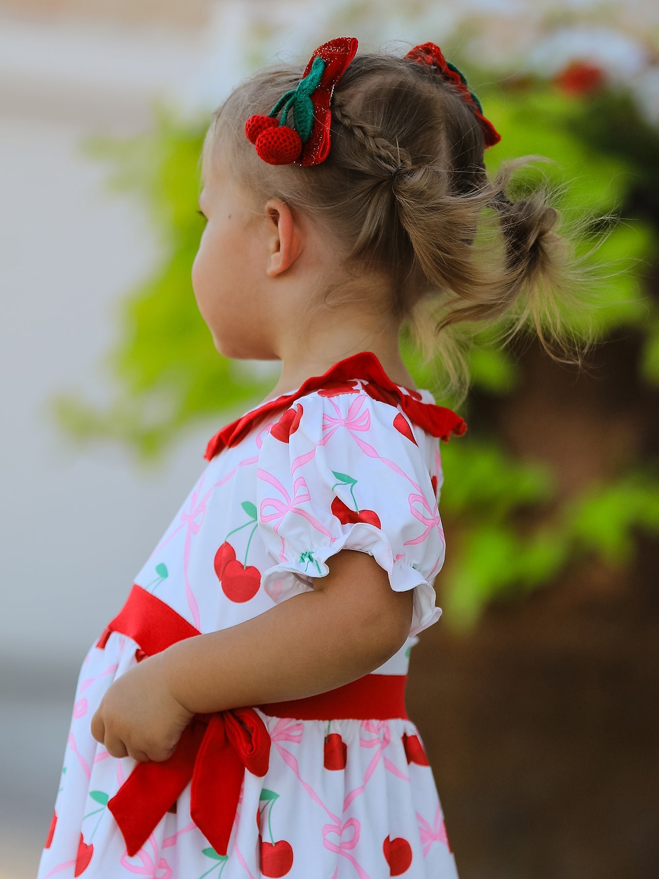 Cherry Bow Girls' Dress