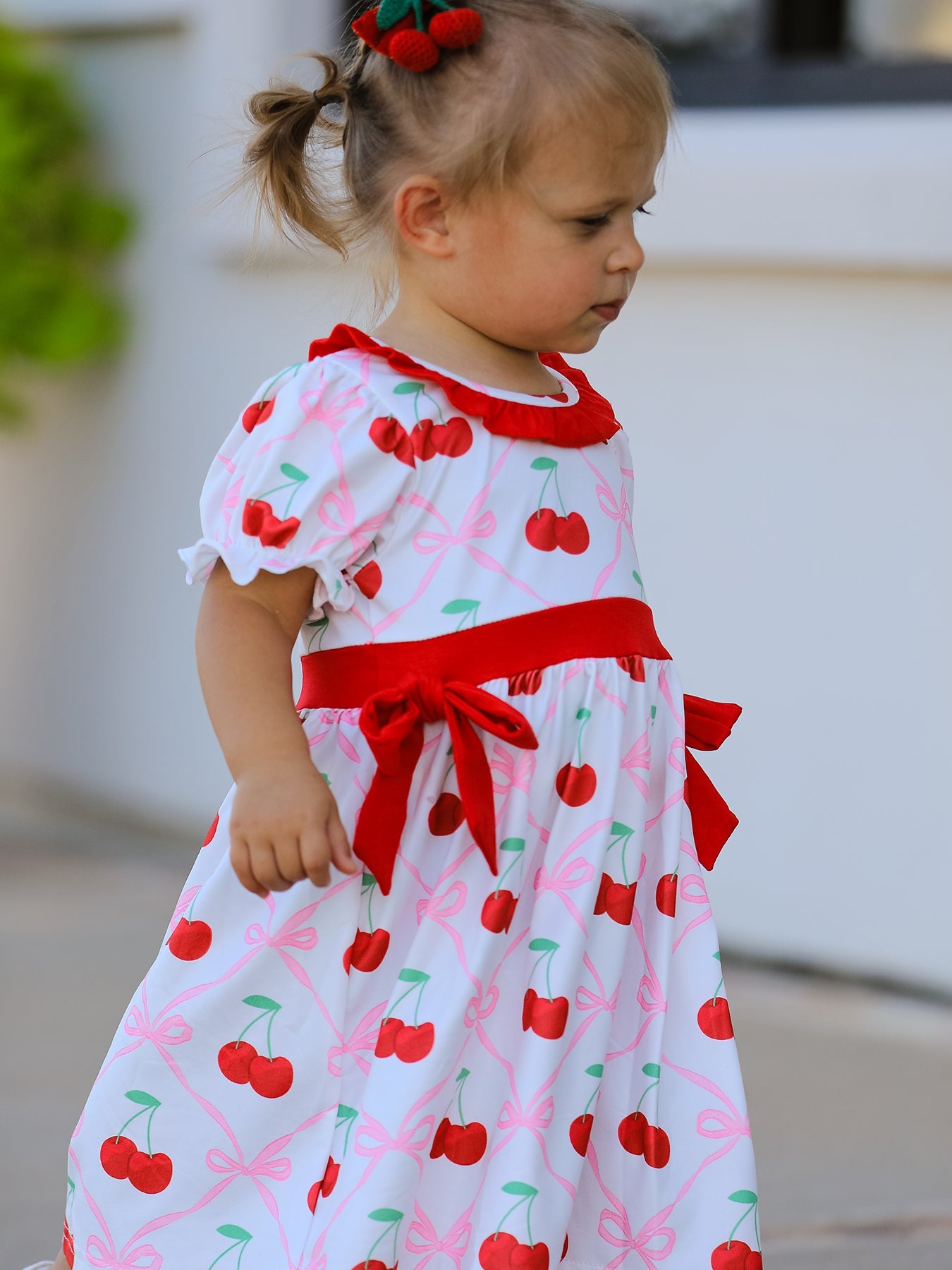 Cherry Bow Girls' Dress