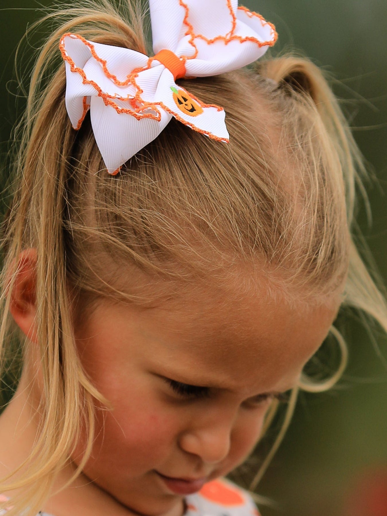 Halloween Pumpkin Bow Hairpin
