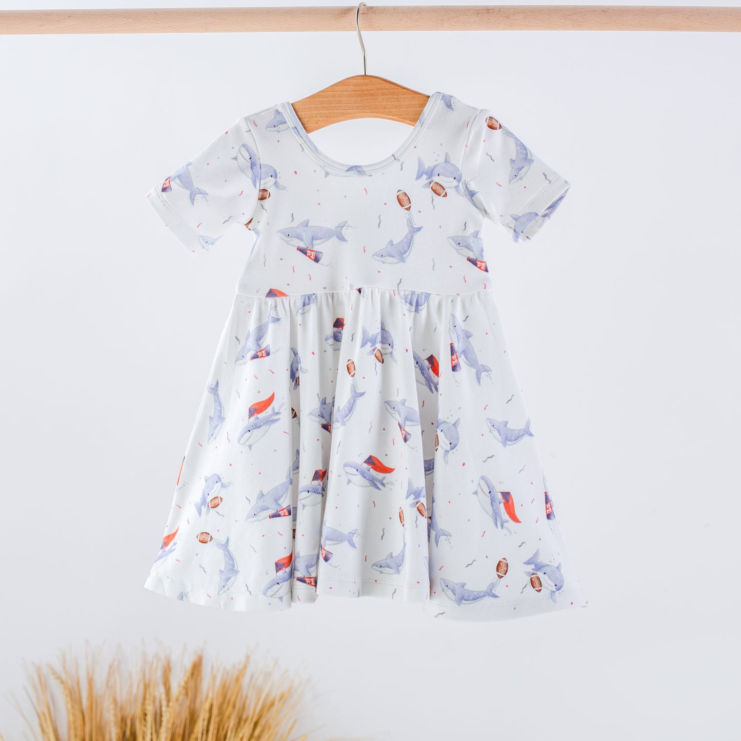 MVP: Sharks Organic Cotton Twirl Dress