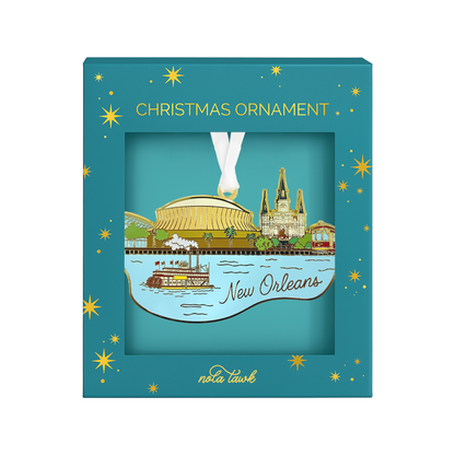 New Orleans Skyline Enamel Ornament