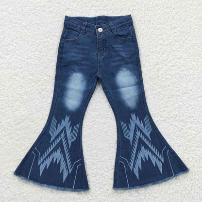 Sibling Baby Girls Hot Blue Bell Bottom Denim Pants Jeans