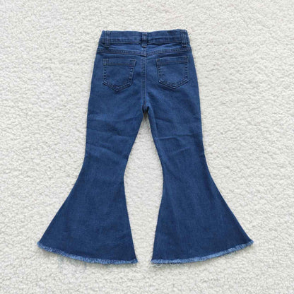 Sibling Baby Girls Hot Blue Bell Bottom Denim Pants Jeans