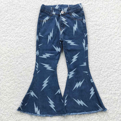 Sibling Baby Girls Hot Blue Bell Bottom Denim Pants Jeans