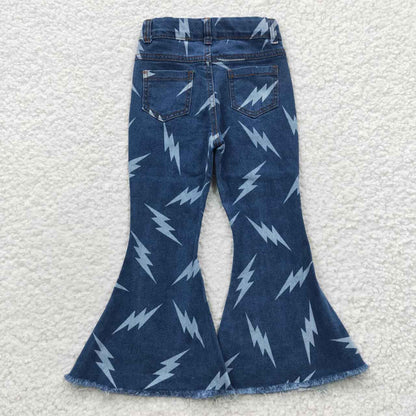 Sibling Baby Girls Hot Blue Bell Bottom Denim Pants Jeans