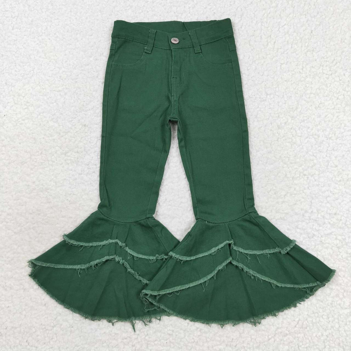 Sibling Baby Girls July 4th Bell Bottom Denim Pants Jeans
