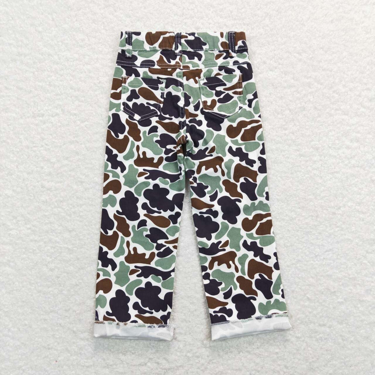 Sibling Baby Boys Girls Camouflage Hunting Season Denim Jeans Pants