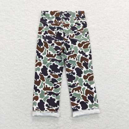 Sibling Baby Boys Girls Camouflage Hunting Season Denim Jeans Pants