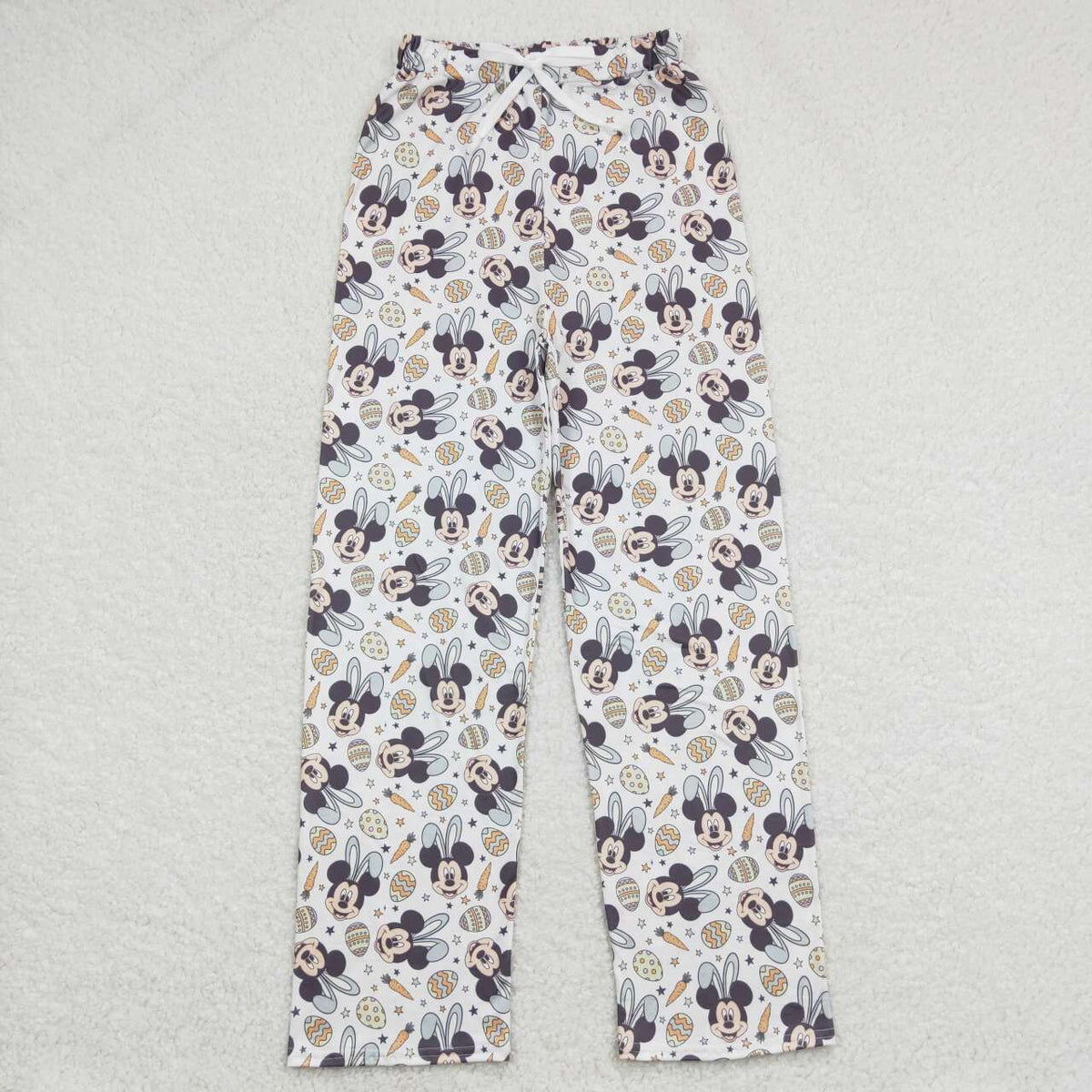 Sibling Adult Women Cartoon Mouses Bows Singers Pajamas Flare Pants