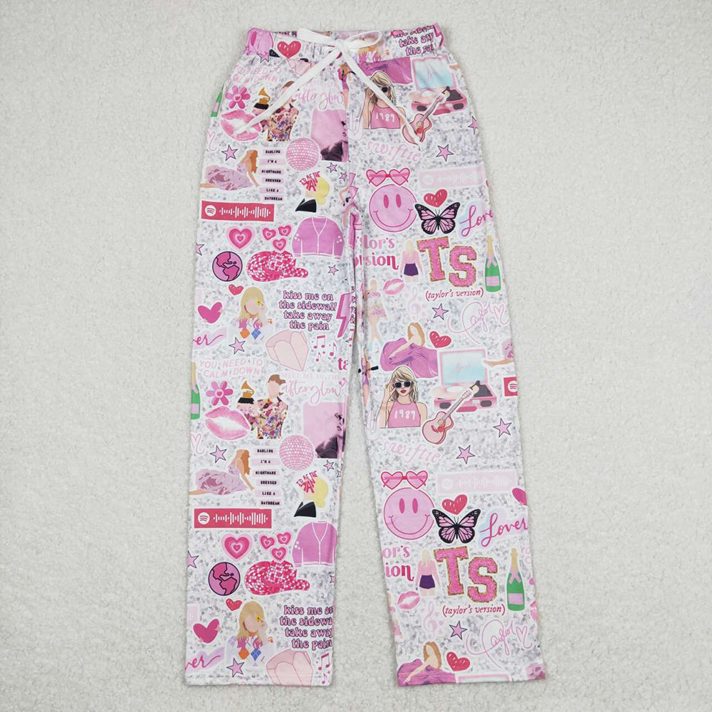 Sibling Adult Women Cartoon Mouses Bows Singers Pajamas Flare Pants