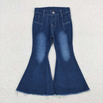 Sibling Baby Girls Hot Blue Bell Bottom Denim Pants Jeans