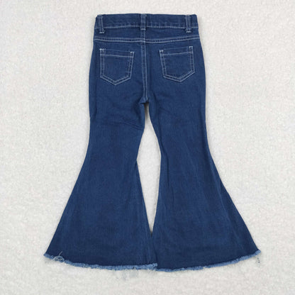 Sibling Baby Girls Hot Blue Bell Bottom Denim Pants Jeans