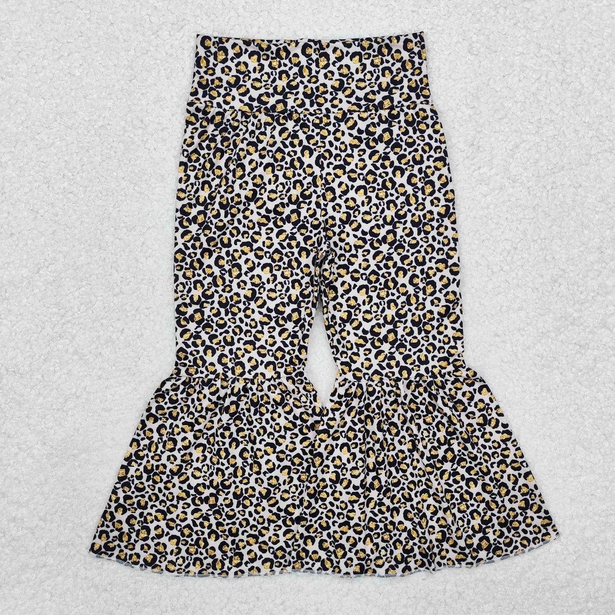 Sibling Baby Girls Hearts Checked Valentine Bell Bottom Leggings Pants