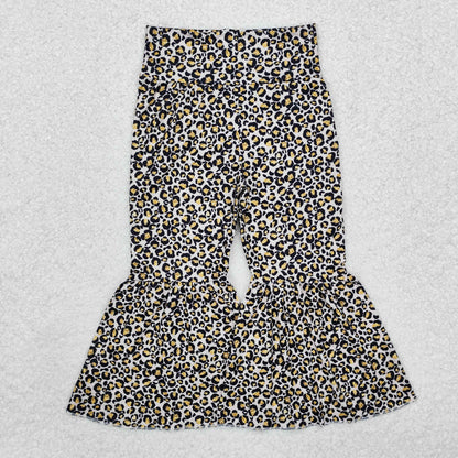 Sibling Baby Girls Hearts Checked Valentine Bell Bottom Leggings Pants