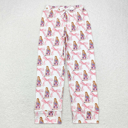 Sibling Adult Women Cartoon Mouses Bows Singers Pajamas Flare Pants
