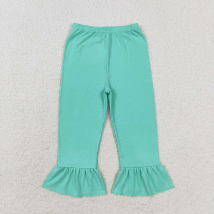 Sibling Baby Girls Spring Fall Ruffle Leggings Bell Bottom Pants