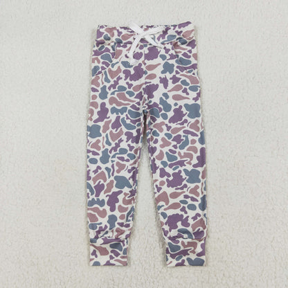 Sibling Baby Kids Southern Lavender Camo Polo Zip Pocket Hoodies Leggings