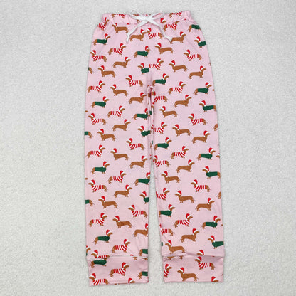 Sibling Adult Men Women Santa Cows Holly Checked Christmas Pajamas Flare Pants
