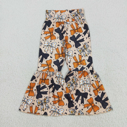 Sibling Baby Girls Halloween Ghosts Candy Bell Bottom Pants