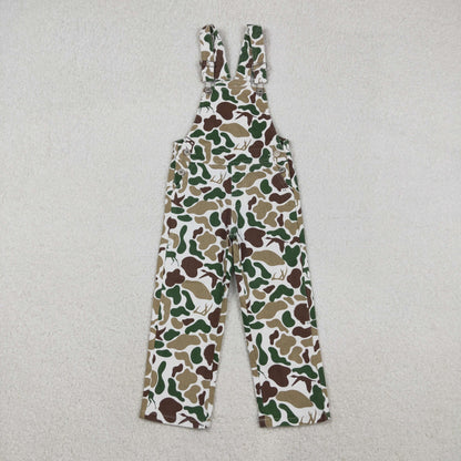 Sibling Baby Boys Kids Fall Hunting Camo Denim Strap jumpsuits Overall