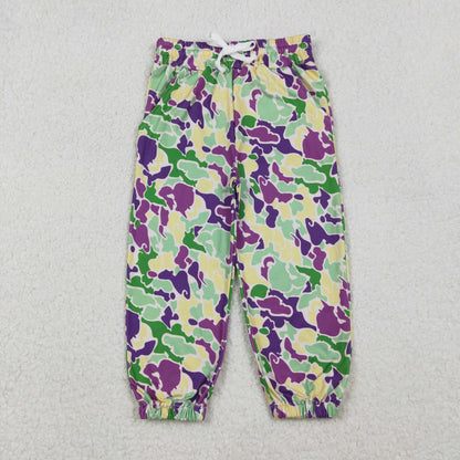 Sibling Daddy and Boys Mardigras Camo Pajamas Sets Zip Footie Rompers Polo Shirts Top