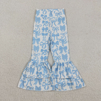 Sibling Baby Girls Bows Southern Camo Yoga Active Ruffle Bell Bottom Pants