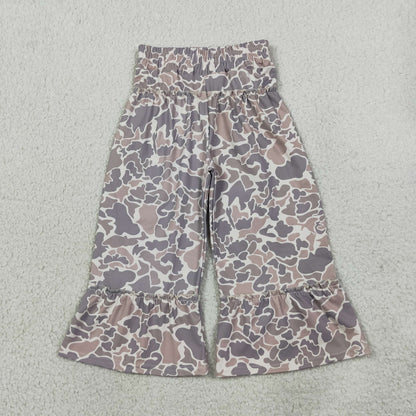 Sibling Baby Girls Camo Leopard Print Yoga Active Flare Pants Bottom