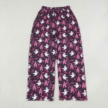 Mama and Me Girls Castles Bats Ghosts Pockets Halloween Flare Pants Bottom