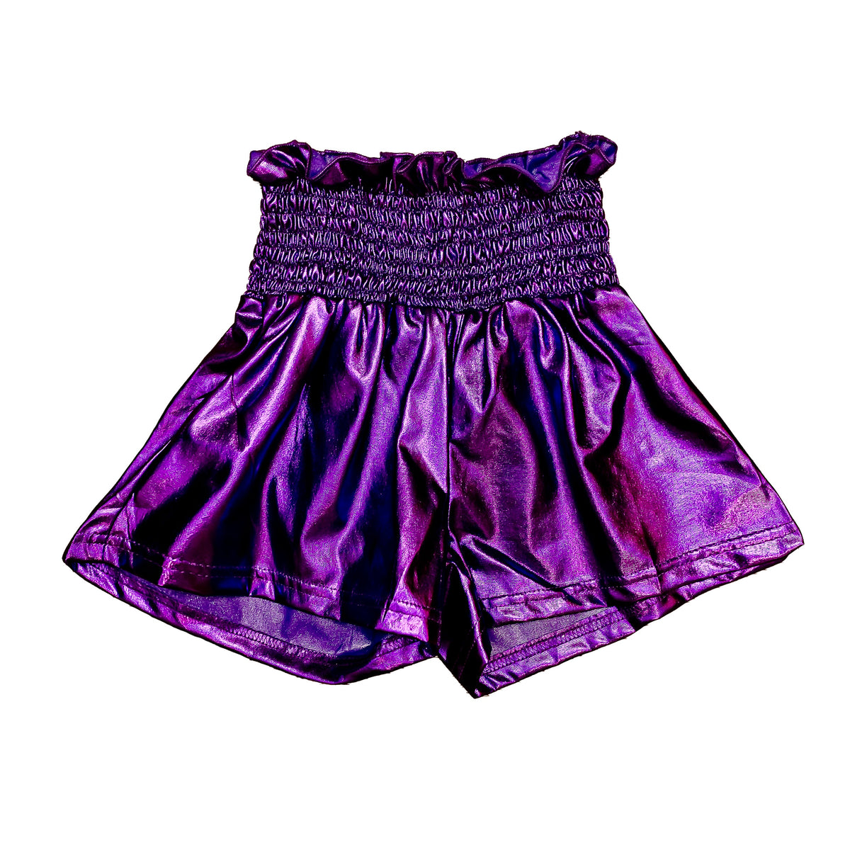 Kids' Metallic Swing Shorts - Purple
