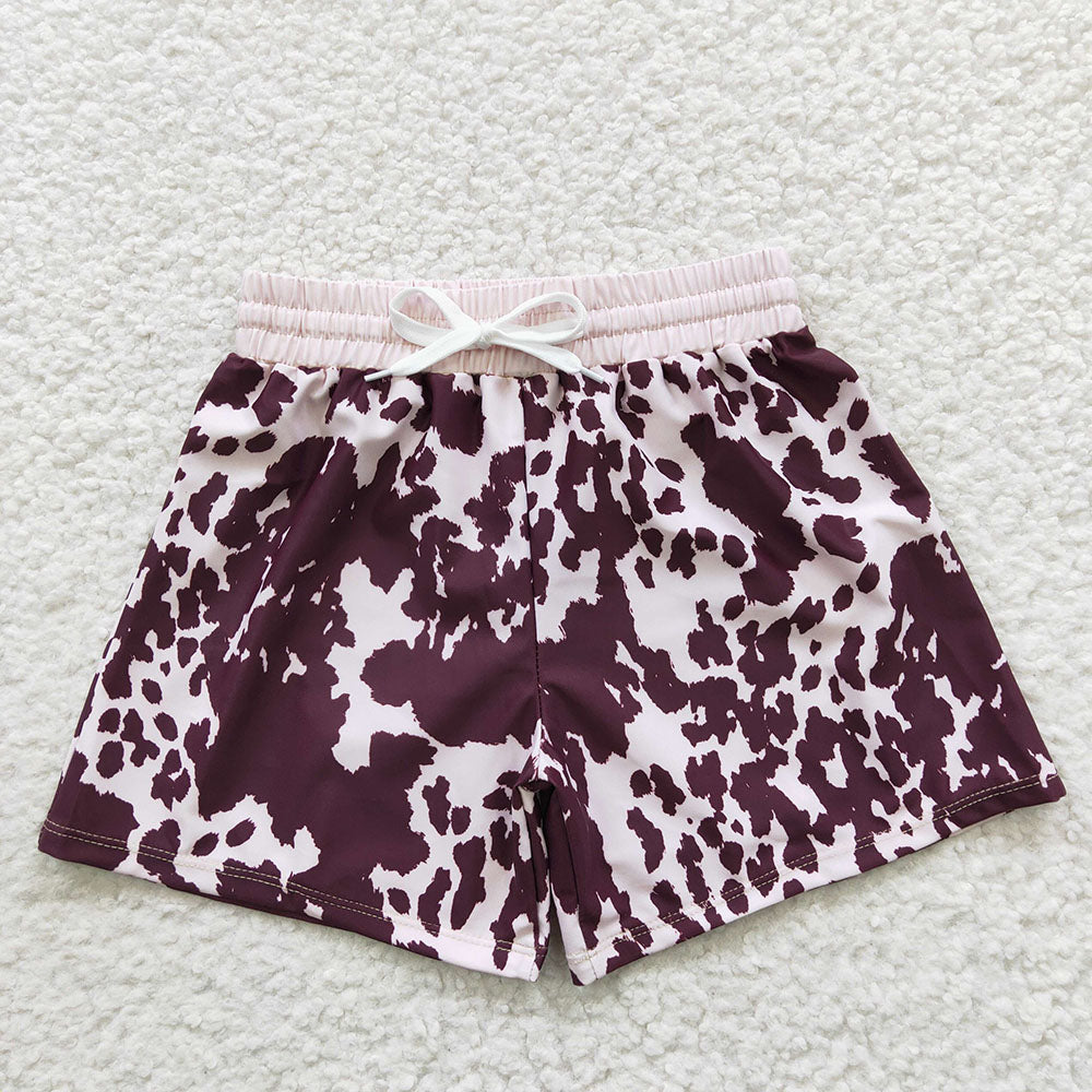 Sibling Baby Boys Western Camo Print Summer Trunks Swimsuits Swimwear