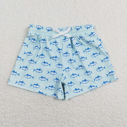 Sibling Baby Boys Summer Crab Fishes Trunks Swimsuits Swimwear