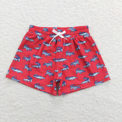 Sibling Baby Boys Summer Crab Fishes Trunks Swimsuits Swimwear
