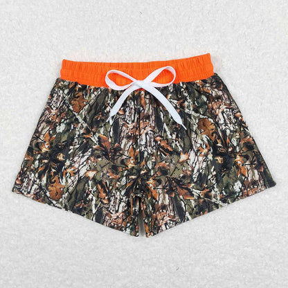 Sibling Baby Boys Cactus Cows Western Trunks Swimsuits