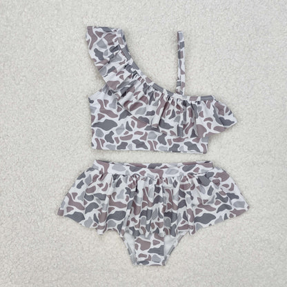 Family Adult Baby Kids Southern Light Grey Camo Beach Wear Trunks Swimsuits