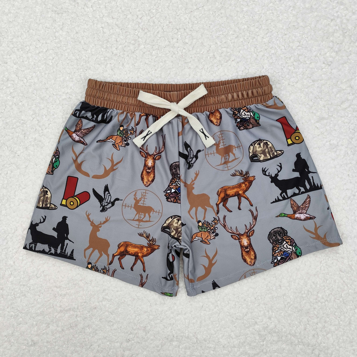 Sibling Baby Boys Cactus Cows Western Trunks Swimsuits