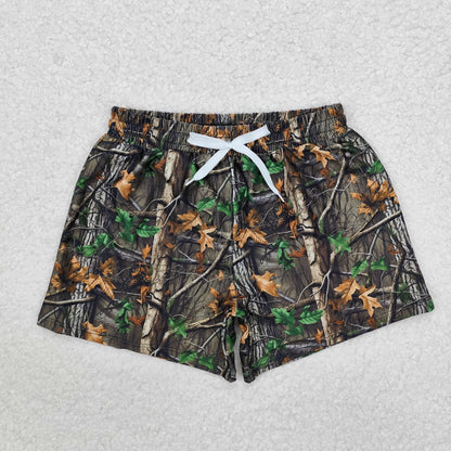 Sibling Baby Boys Cactus Cows Western Trunks Swimsuits