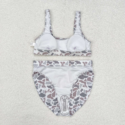 Sibling Adult Women Western Camouflage Top Bummies 2pcs Bikini Swimsuits Sets