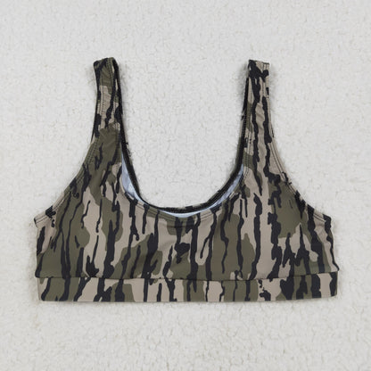 Sibling Adult Women Western Camouflage Top Bummies 2pcs Bikini Swimsuits Sets