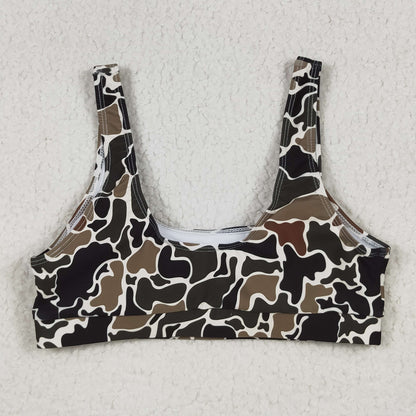 Sibling Adult Women Western Camouflage Top Bummies 2pcs Bikini Swimsuits Sets