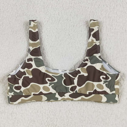 Sibling Adult Women Western Camouflage Top Bummies 2pcs Bikini Swimsuits Sets