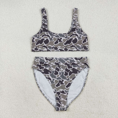Sibling Adult Women Western Camouflage Top Bummies 2pcs Bikini Swimsuits Sets